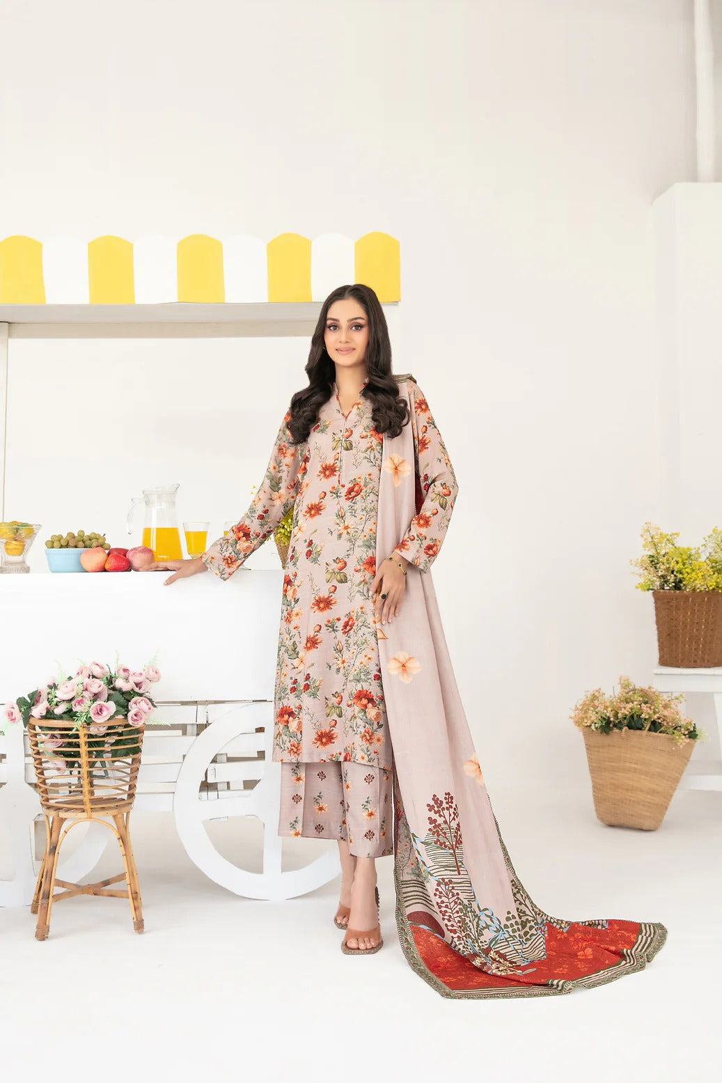🌿Tawakkal Zurina Printed Premium 3-Piece Suit – D-4477 🌿 زرینہ پرنٹڈ پریمیم 3 پیس سوٹ – D-4477