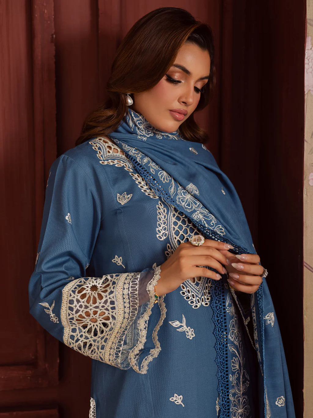 Mahnur Nova Khaddar ’25 – NK-07 | Lavender Mist | Premium Digital Printed 3PC Winter Suit ماہنور نووا کھدر ’25 – این کے-07 | لیونڈر مست | پریمیم ڈجیٹل پرنٹڈ تین پیس ونٹر سوٹ