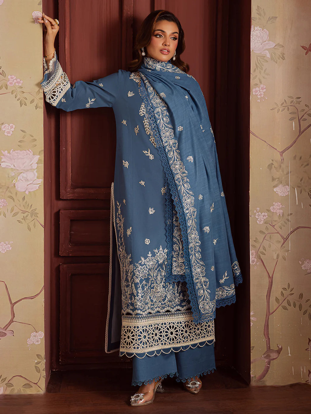 Mahnur Nova Khaddar ’25 – NK-07 | Lavender Mist | Premium Digital Printed 3PC Winter Suit ماہنور نووا کھدر ’25 – این کے-07 | لیونڈر مست | پریمیم ڈجیٹل پرنٹڈ تین پیس ونٹر سوٹ