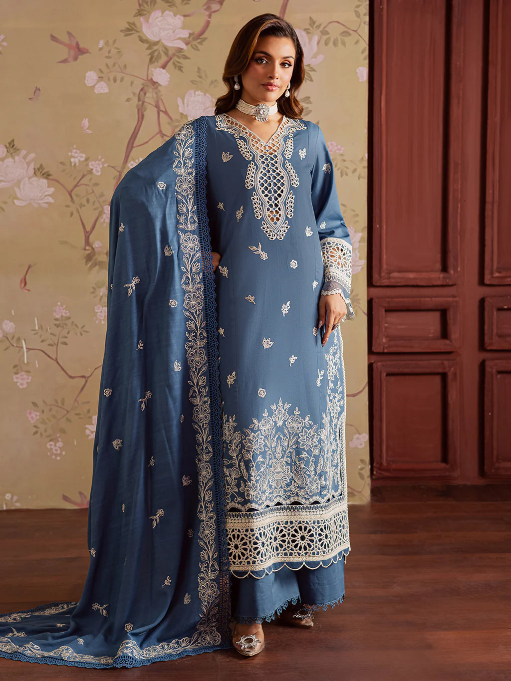 Mahnur Nova Khaddar ’25 – NK-07 | Lavender Mist | Premium Digital Printed 3PC Winter Suit ماہنور نووا کھدر ’25 – این کے-07 | لیونڈر مست | پریمیم ڈجیٹل پرنٹڈ تین پیس ونٹر سوٹ