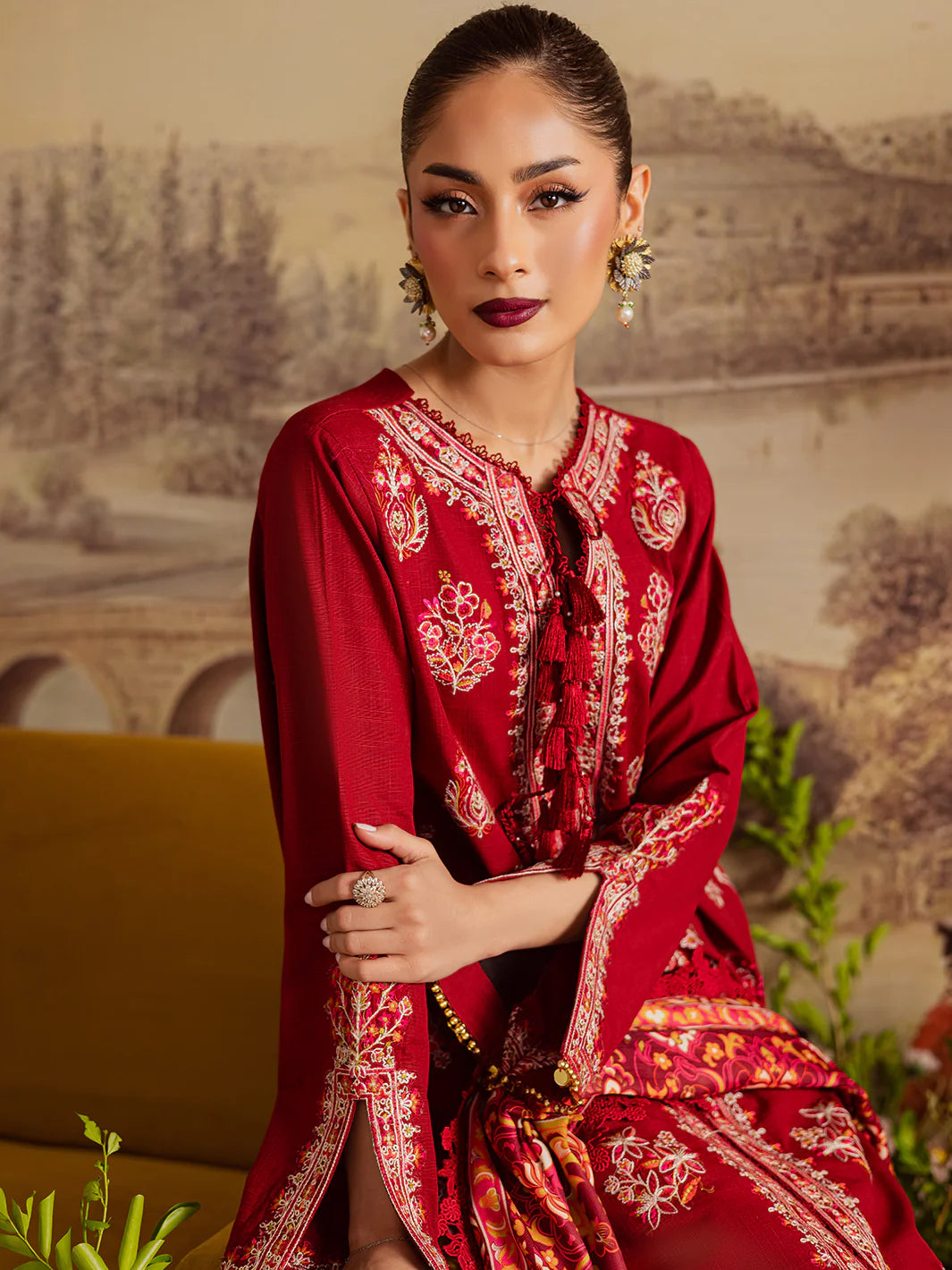 Mahnur Nova Khaddar ’25 – NK-12 | Olive Bloom | Premium Digital Printed 3PC Winter Suit ماہنور نووا کھدر ’25 – این کے-12 | اولیو بلوم | پریمیم ڈجیٹل پرنٹڈ تین پیس ونٹر سوٹ