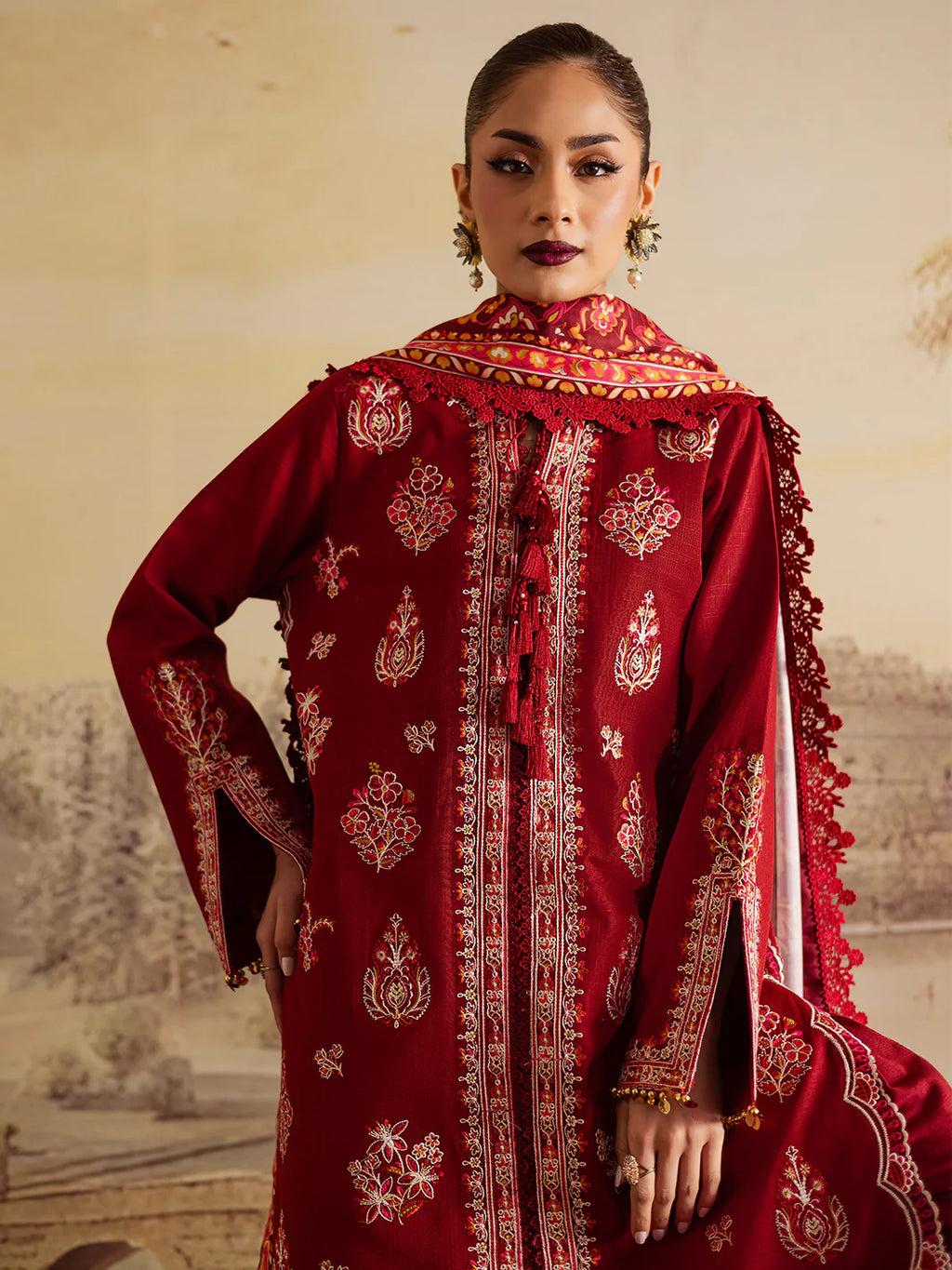 Mahnur Nova Khaddar ’25 – NK-12 | Olive Bloom | Premium Digital Printed 3PC Winter Suit ماہنور نووا کھدر ’25 – این کے-12 | اولیو بلوم | پریمیم ڈجیٹل پرنٹڈ تین پیس ونٹر سوٹ