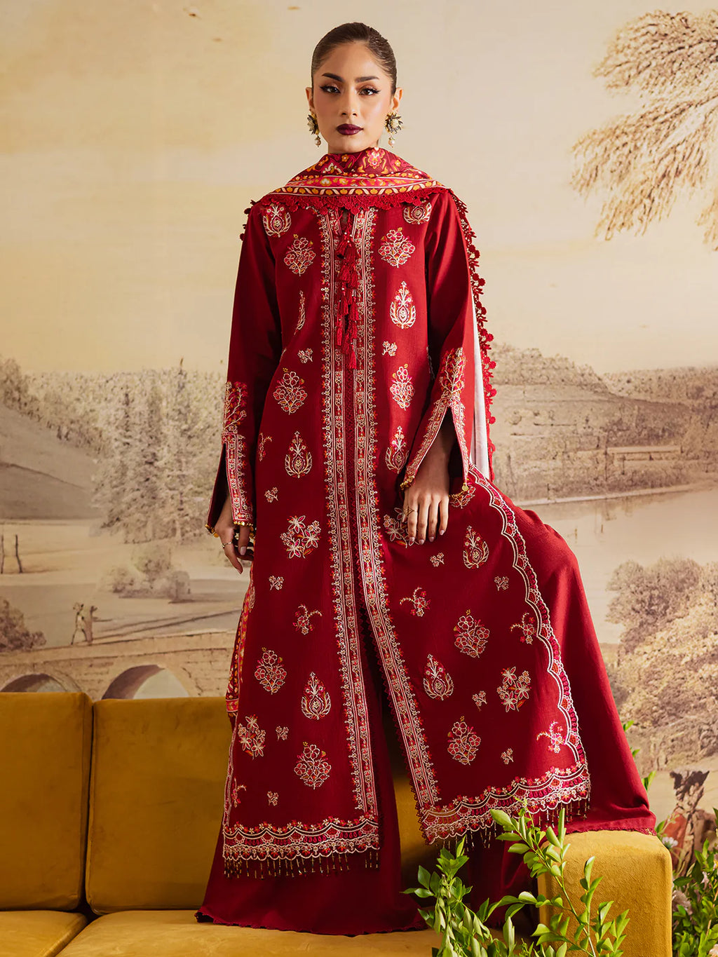 Mahnur Nova Khaddar ’25 – NK-12 | Olive Bloom | Premium Digital Printed 3PC Winter Suit ماہنور نووا کھدر ’25 – این کے-12 | اولیو بلوم | پریمیم ڈجیٹل پرنٹڈ تین پیس ونٹر سوٹ