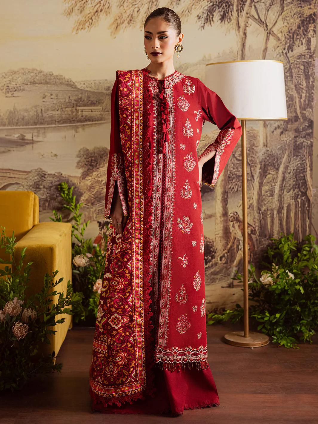 Mahnur Nova Khaddar ’25 – NK-12 | Olive Bloom | Premium Digital Printed 3PC Winter Suit ماہنور نووا کھدر ’25 – این کے-12 | اولیو بلوم | پریمیم ڈجیٹل پرنٹڈ تین پیس ونٹر سوٹ