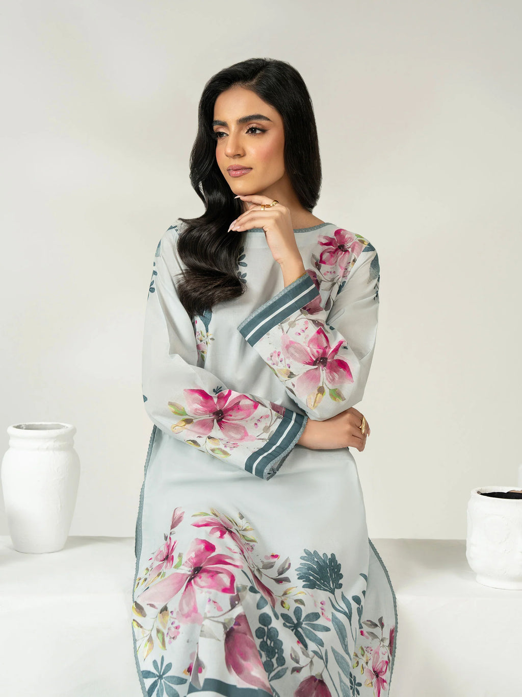 Limelight Unstitched Printed 2 Piece Cambric Suit – U4384 Sky Blue | Rizwan Fabrics لیم لائٹ غیر سلا ہوا پرنٹڈ دو پیس کیمبریک سوٹ – U4384 اسکائی بلیو | رضوان فیبریکس