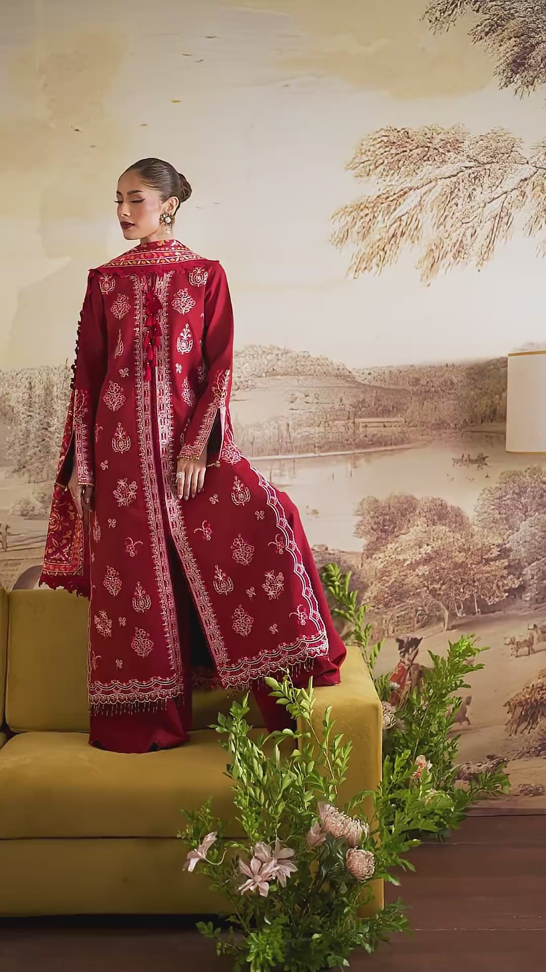 Mahnur Nova Khaddar ’25 – NK-12 | Olive Bloom | Premium Digital Printed 3PC Winter Suit ماہنور نووا کھدر ’25 – این کے-12 | اولیو بلوم | پریمیم ڈجیٹل پرنٹڈ تین پیس ونٹر سوٹ